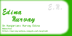 edina murvay business card